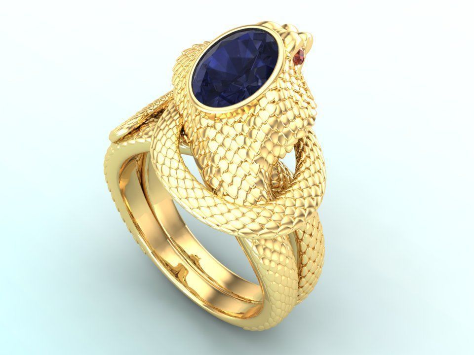 Snake ring - Cobra ring - Mens ring - N215 3D print model_5