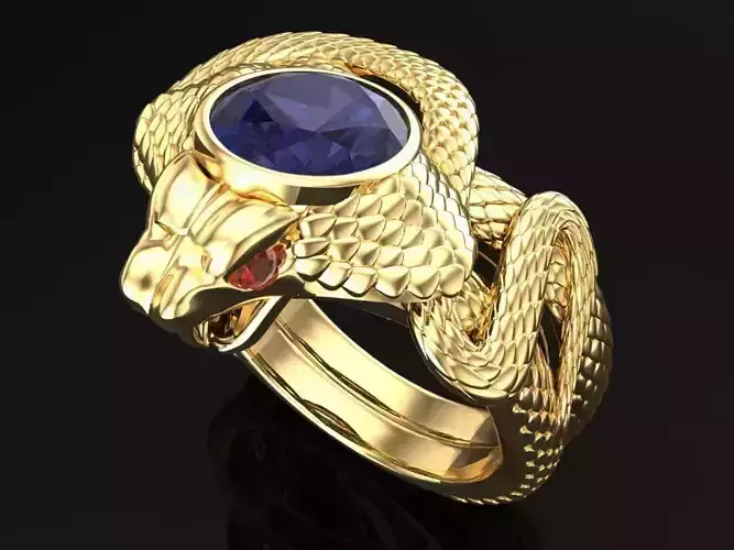 Snake ring - Cobra ring - Mens ring - N215