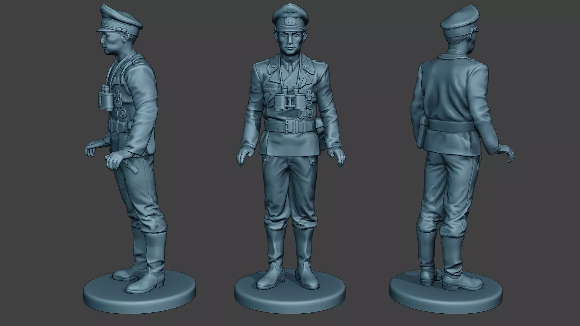German Tank Crew ww2 Stand GTC1 3D print model_0