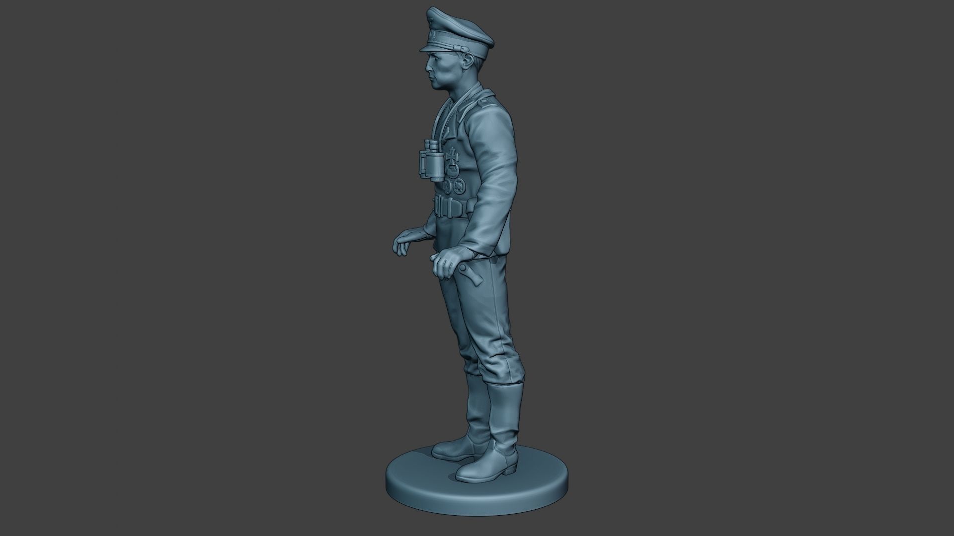 German Tank Crew ww2 Stand GTC1 3D print model_3