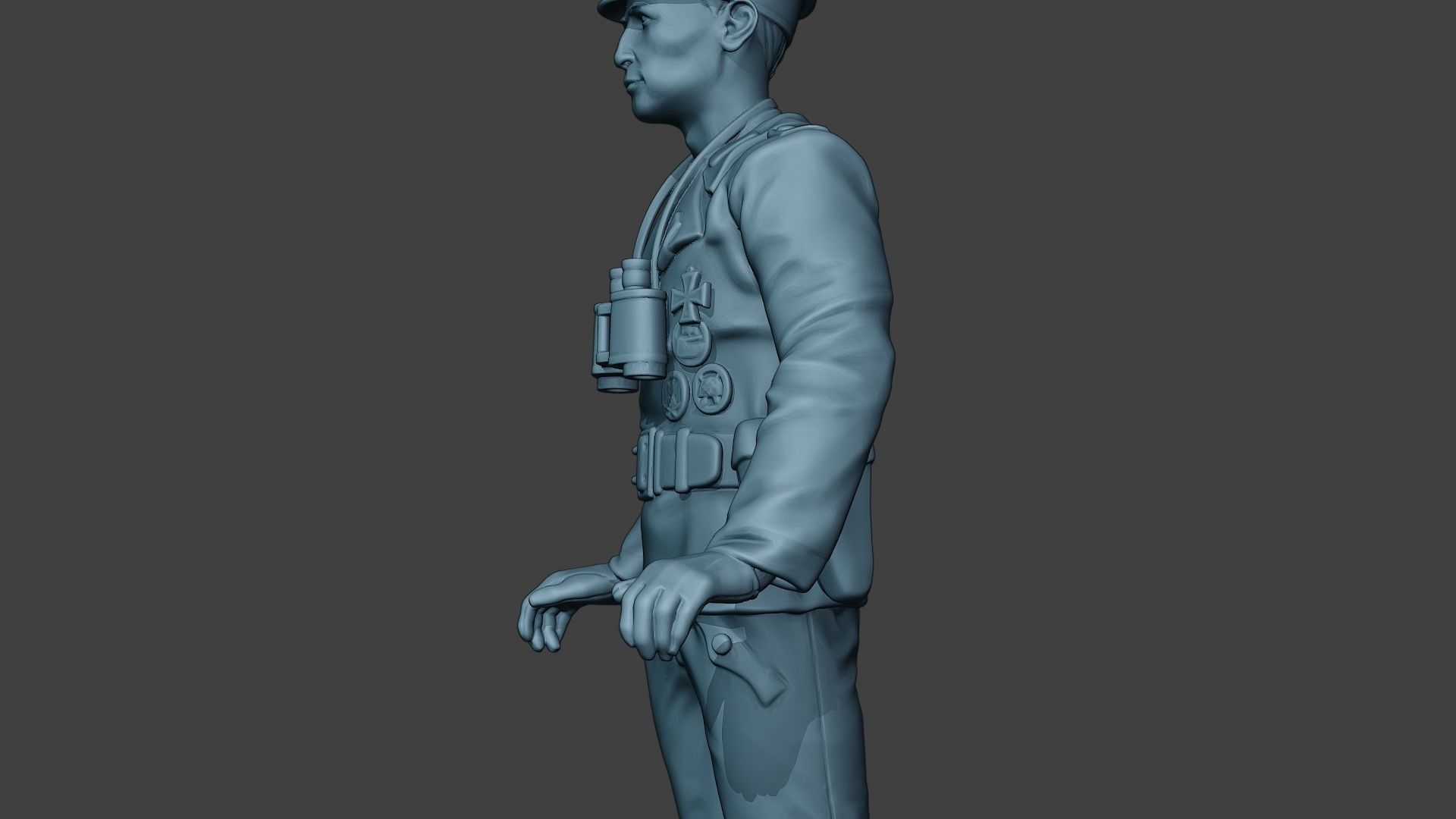 German Tank Crew ww2 Stand GTC1 3D print model_17