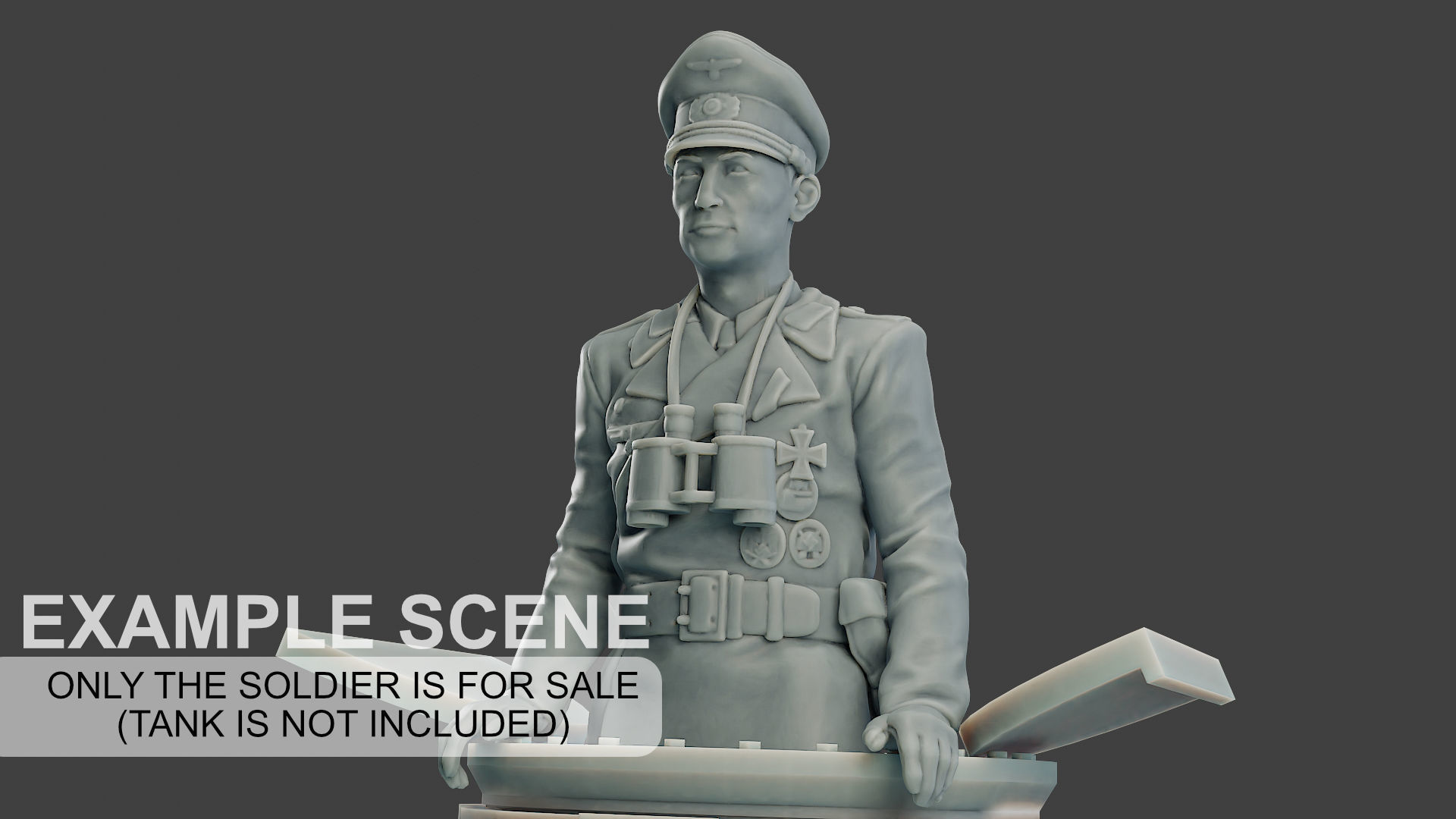 German Tank Crew ww2 Stand GTC1 3D print model_1