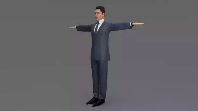 Professional Male Rigged Low-poly 3D model