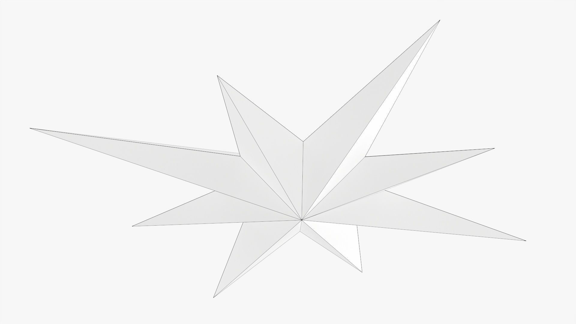 Gold star Christmas 3D model_8