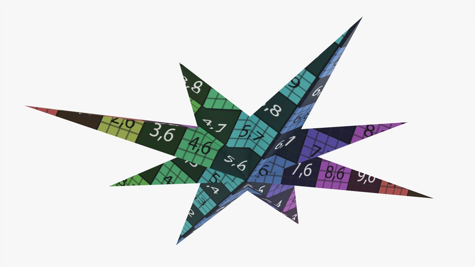 Gold star Christmas 3D model_11