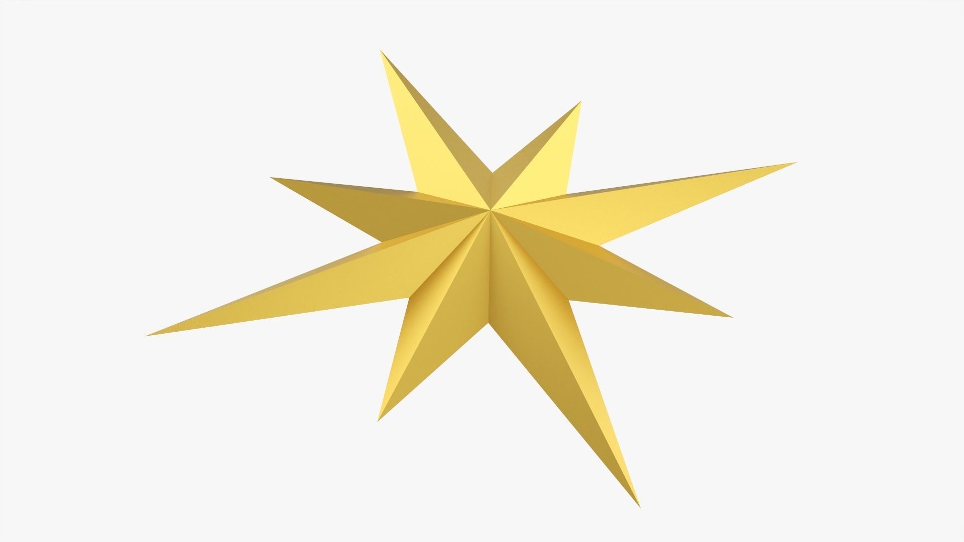 Gold star Christmas 3D model_1