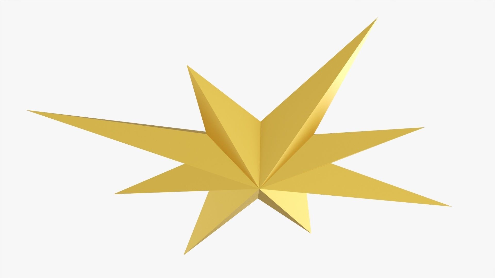 Gold star Christmas 3D model_3
