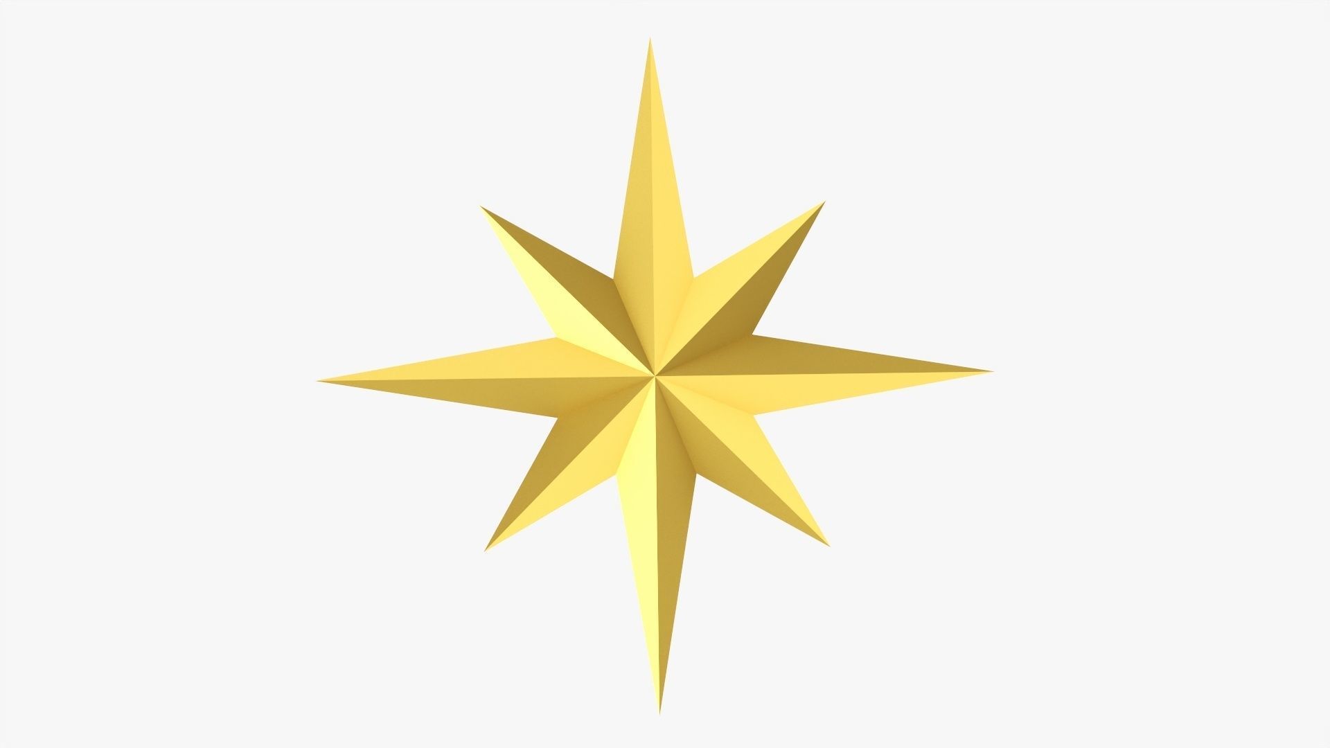 Gold star Christmas 3D model_5