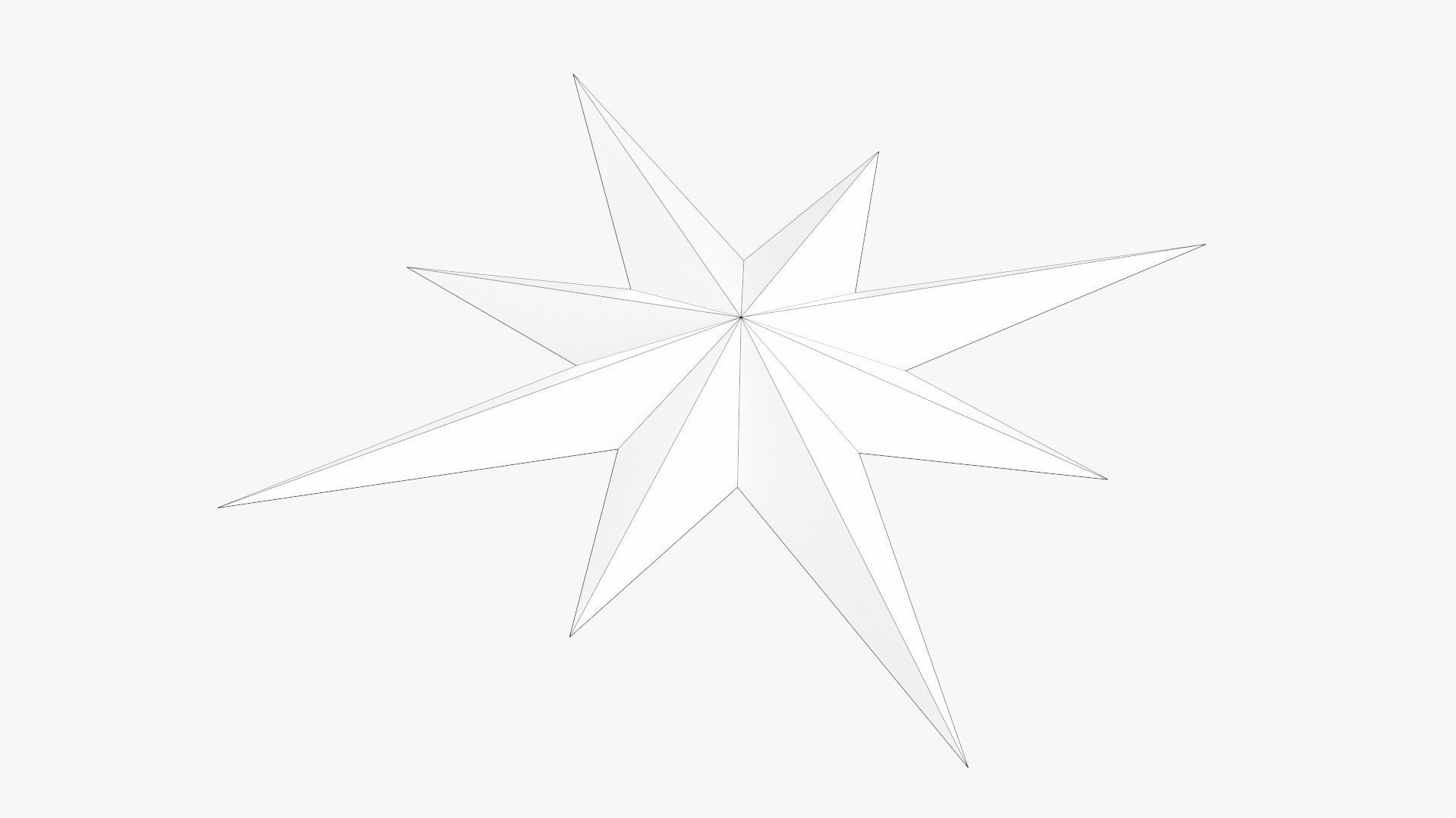 Gold star Christmas 3D model_6