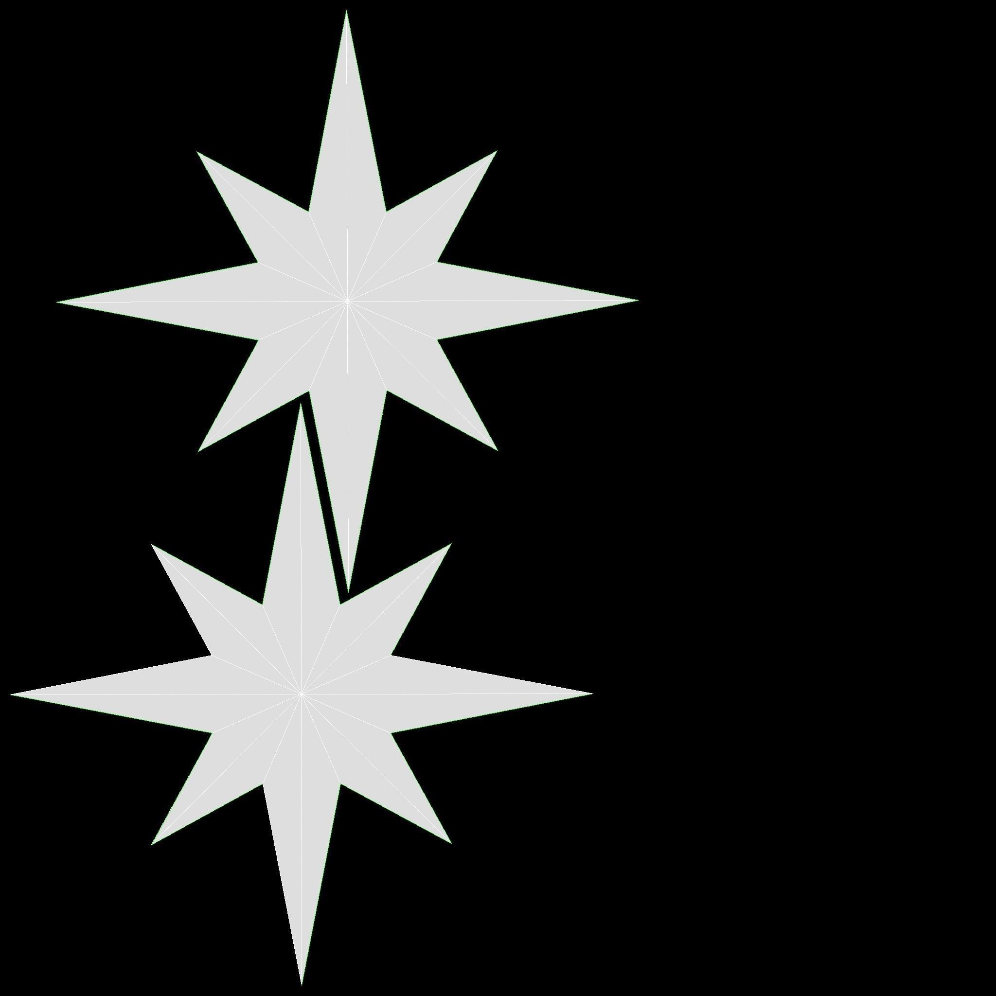 Gold star Christmas 3D model_12