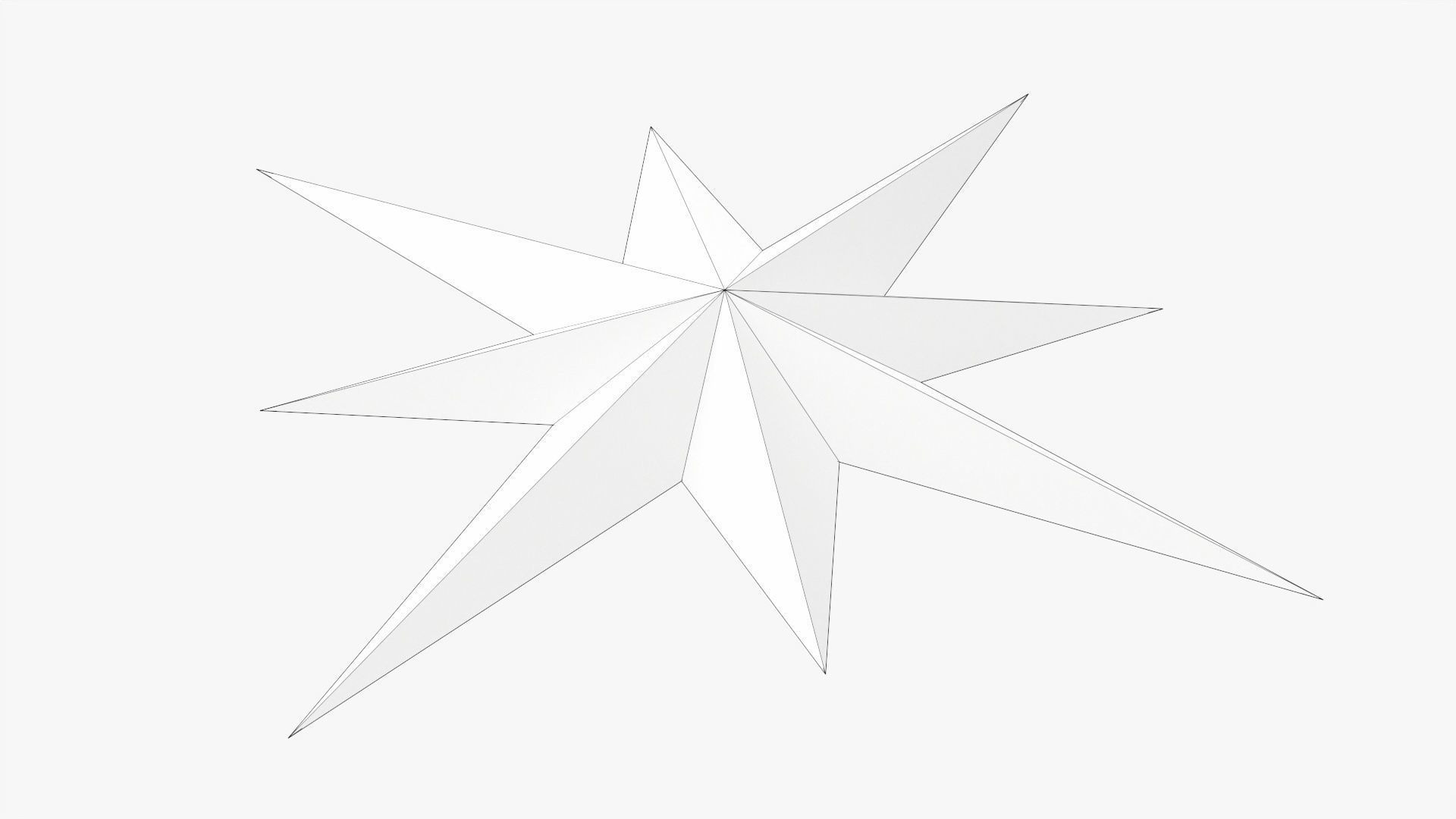 Gold star Christmas 3D model_7