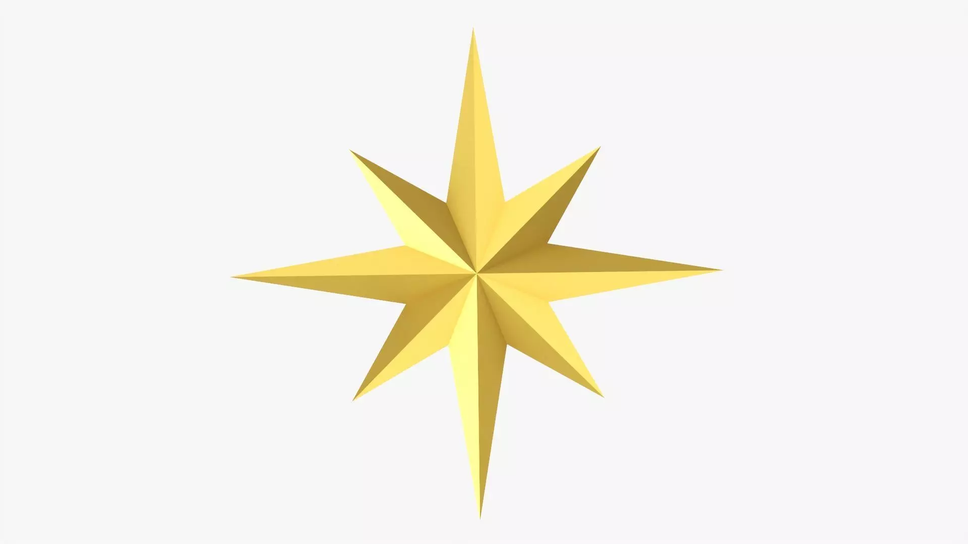 Gold star Christmas 3D model_0