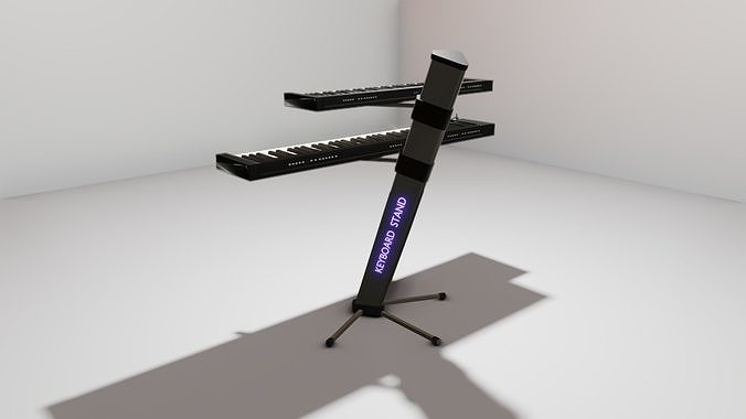 Keyboard Stand with lighting logo Low-poly 3D model