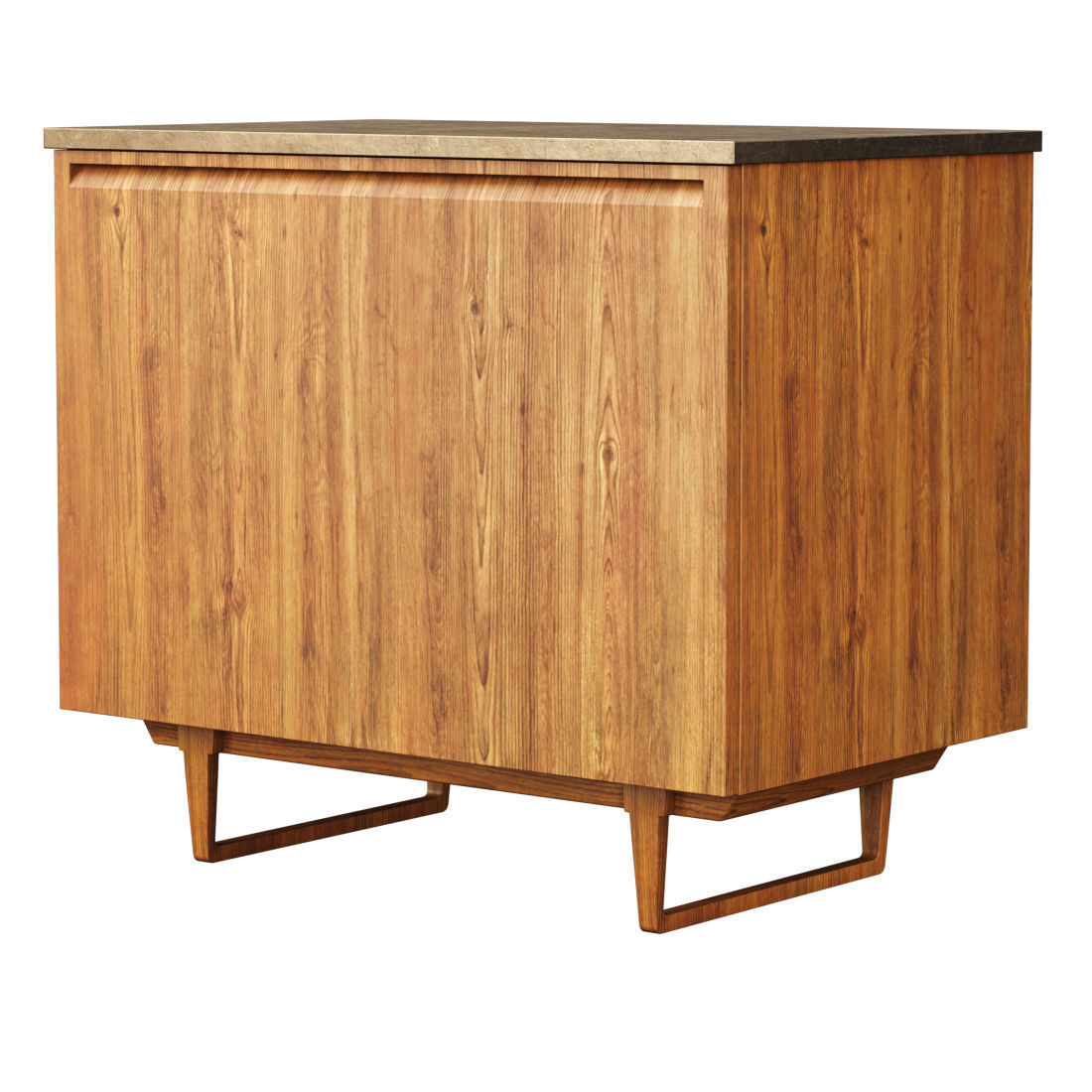 Franke wooden console and side table  Low-poly 3D model_3