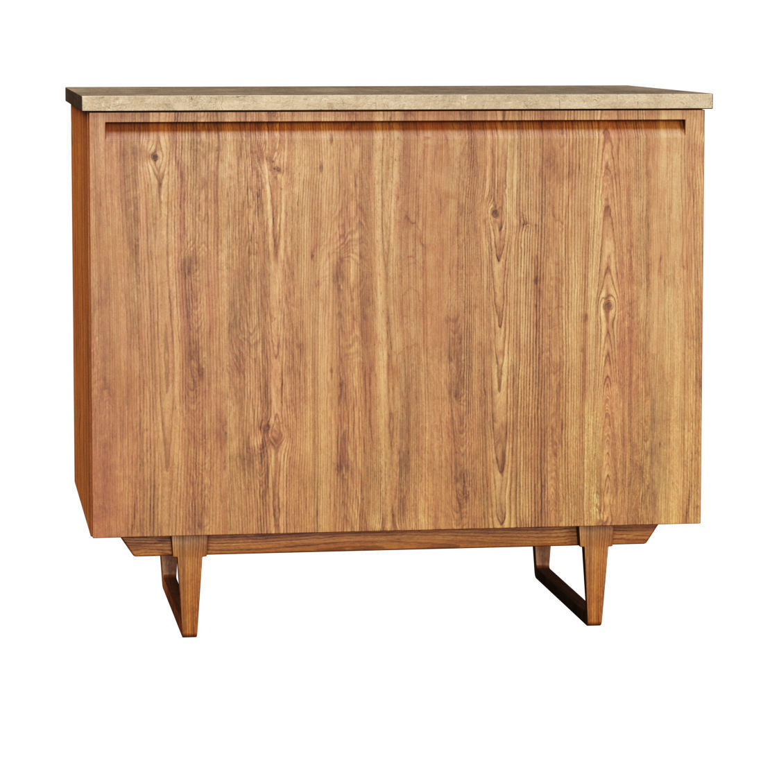 Franke wooden console and side table  Low-poly 3D model_5