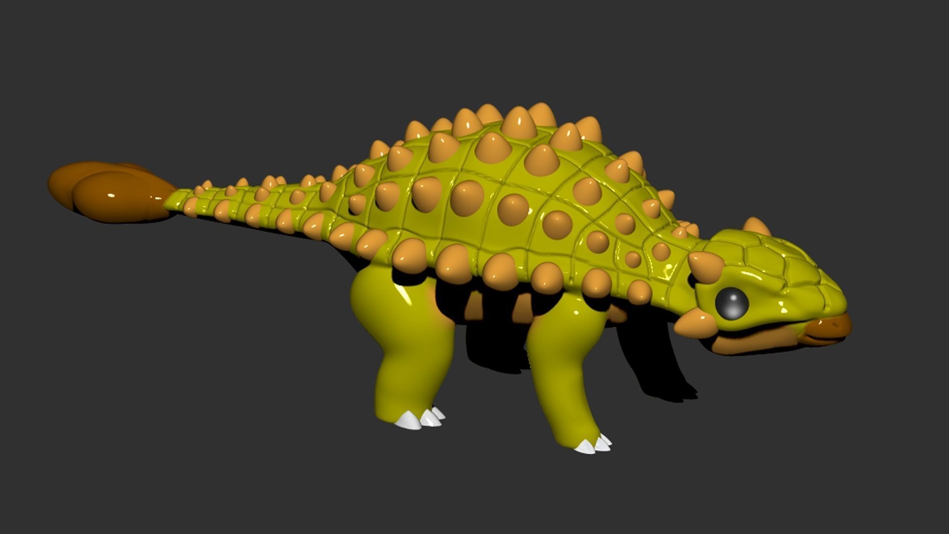 Ankylosaurus Cartoon Dinosaur 3D print model_1
