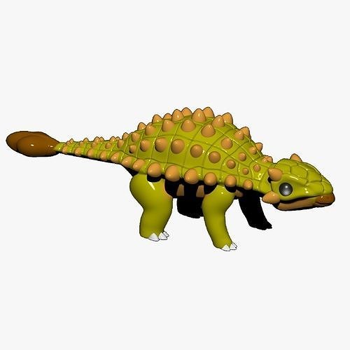 Ankylosaurus Cartoon Dinosaur 3D print model