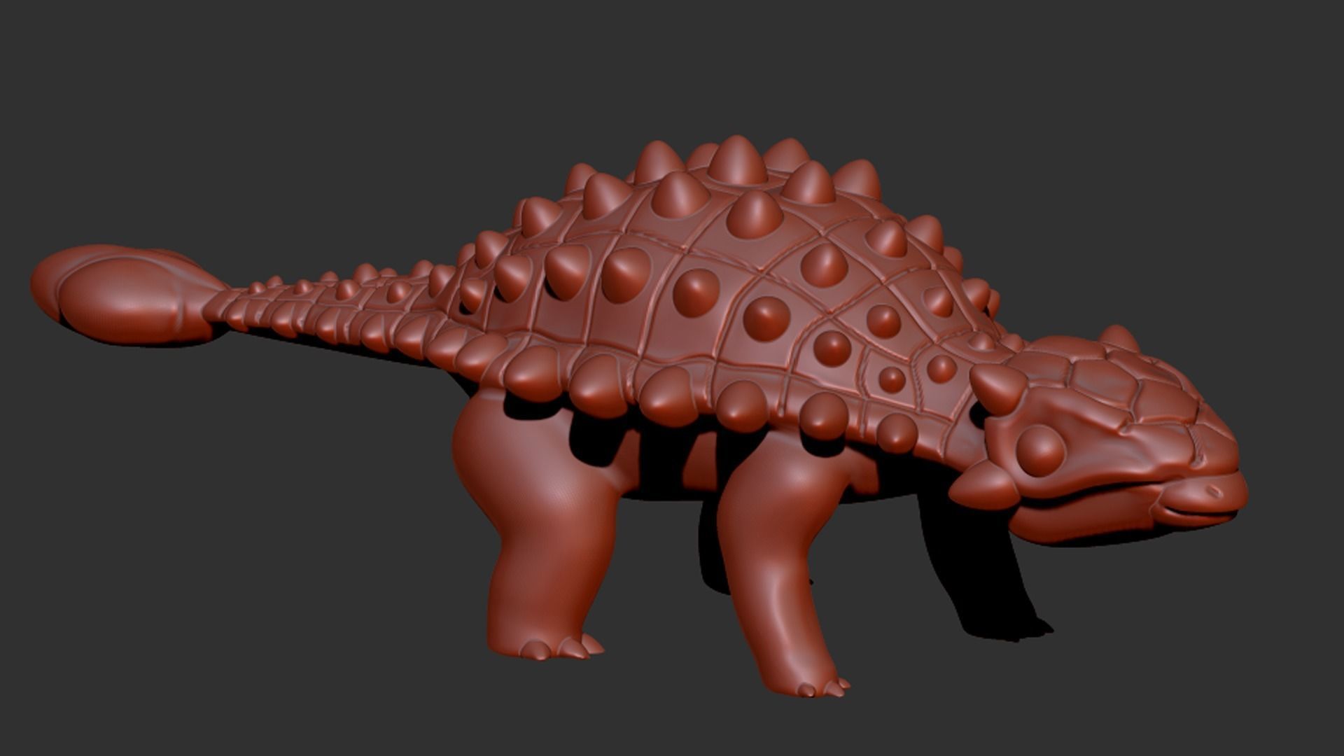 Ankylosaurus Cartoon Dinosaur 3D print model_2