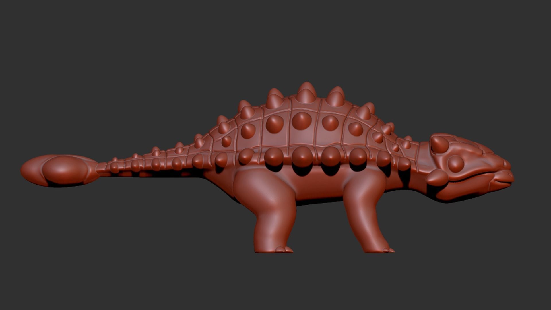 Ankylosaurus Cartoon Dinosaur 3D print model_6
