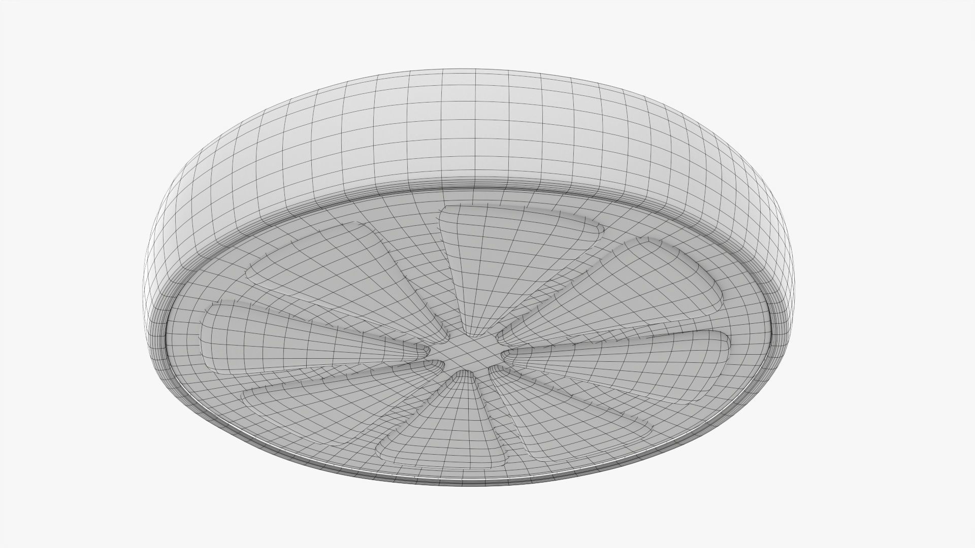 Orange slice stylized 02 3D model_7