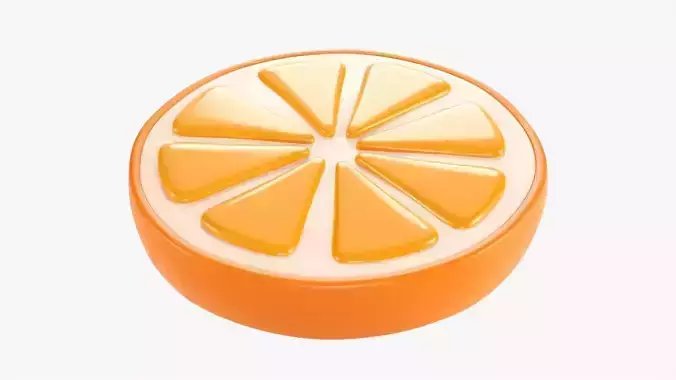Orange slice stylized 02