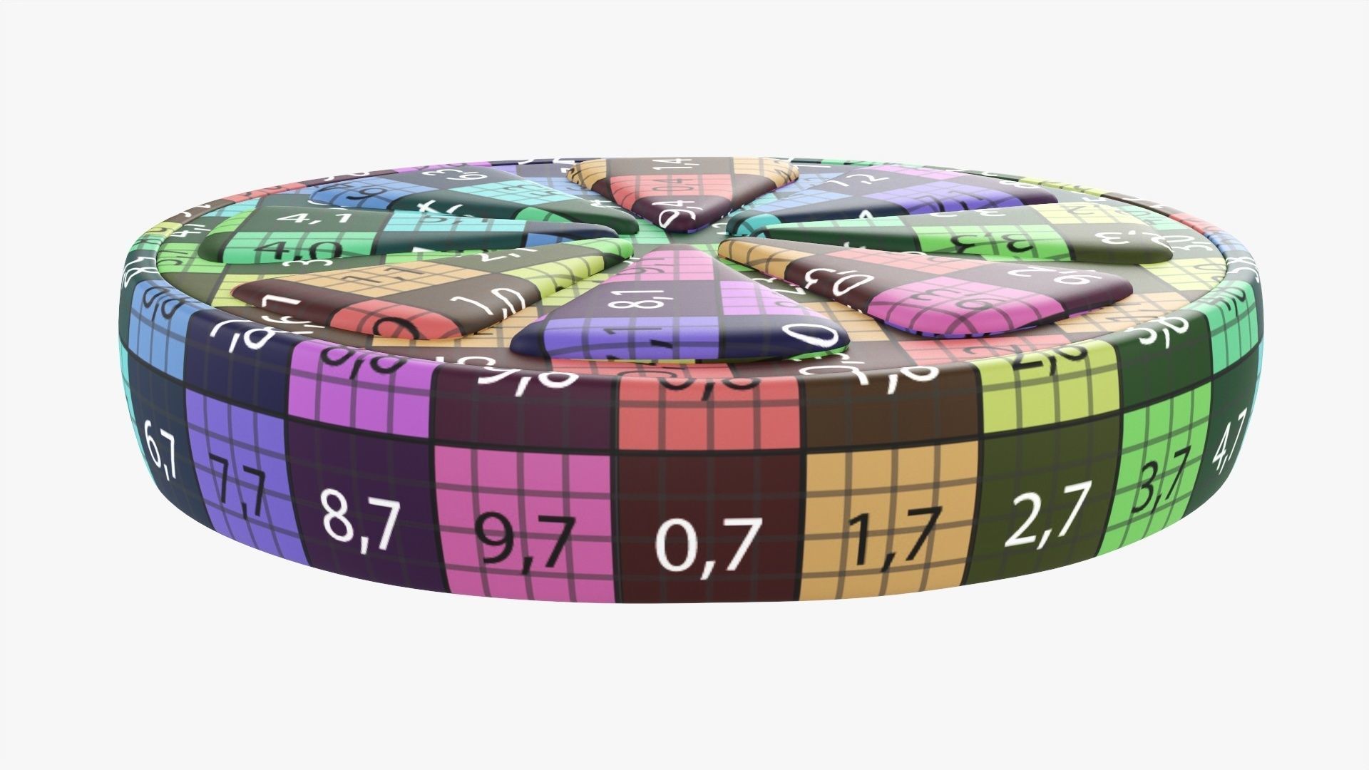 Orange slice stylized 02 3D model_9