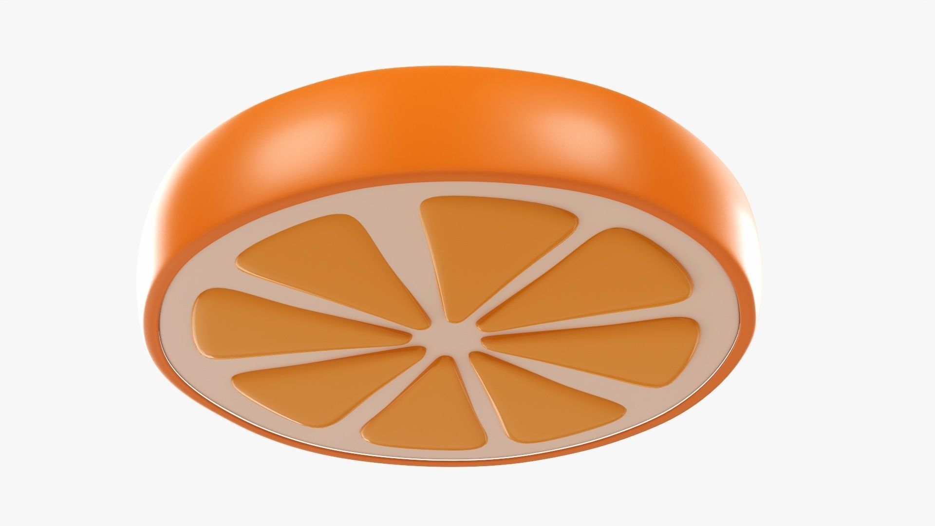 Orange slice stylized 02 3D model_2