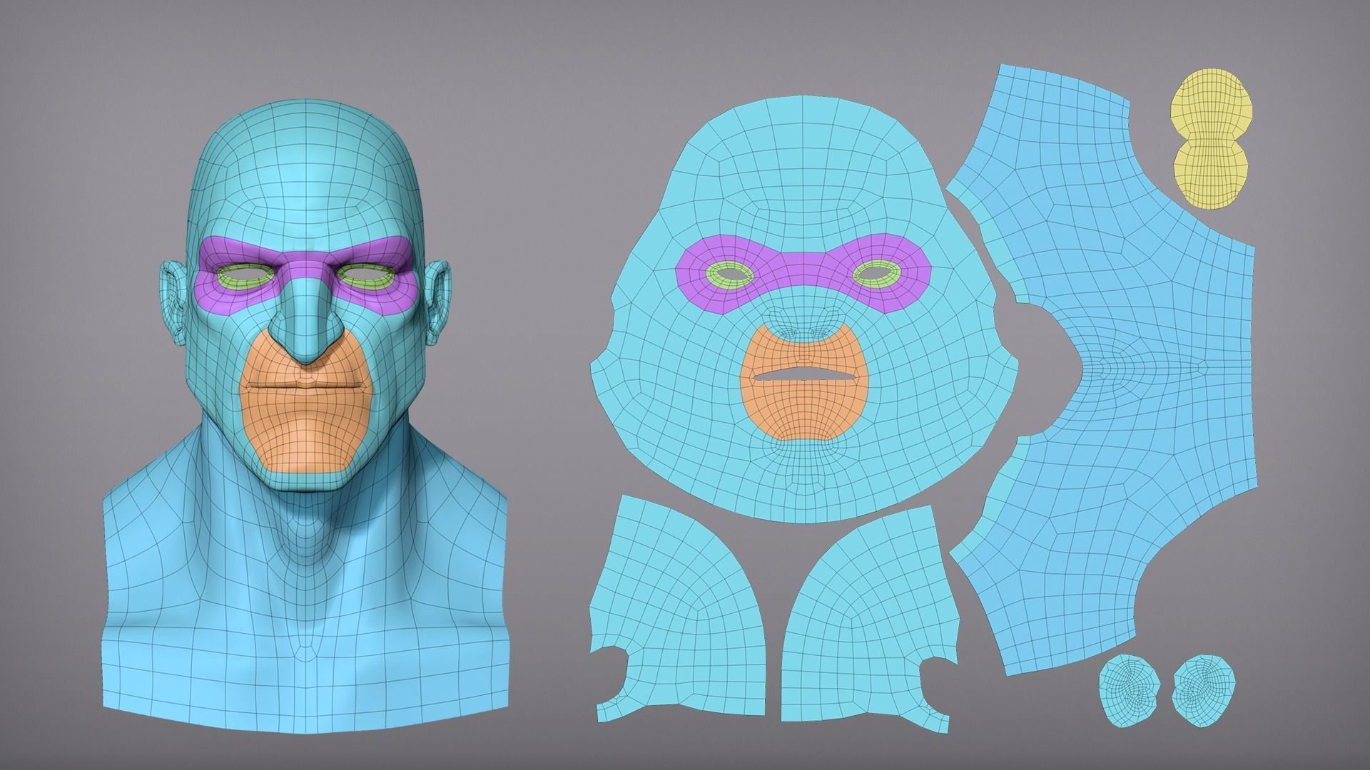Cartoon male character Vito base mesh 3D model_4