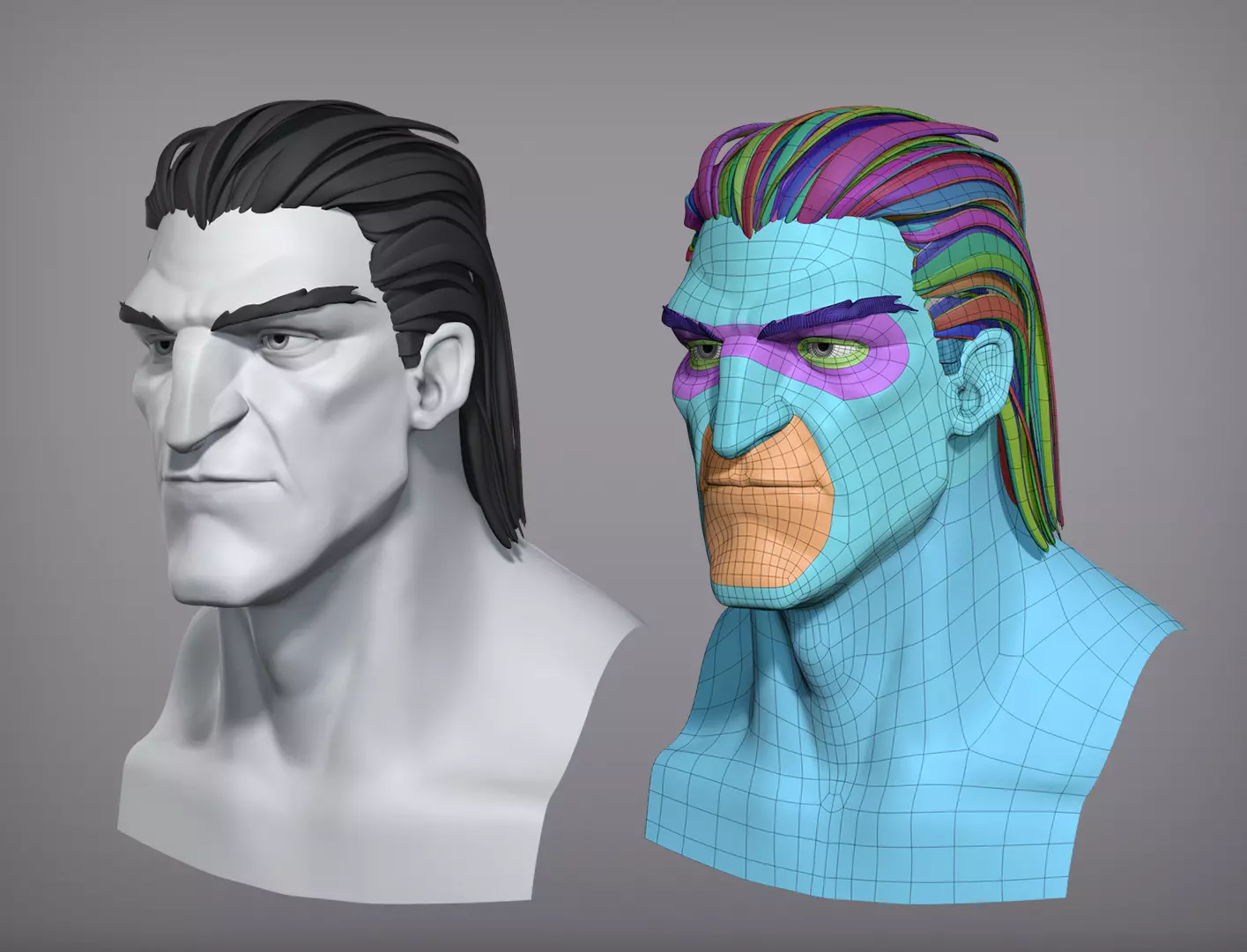 Cartoon male character Vito base mesh 3D model_0