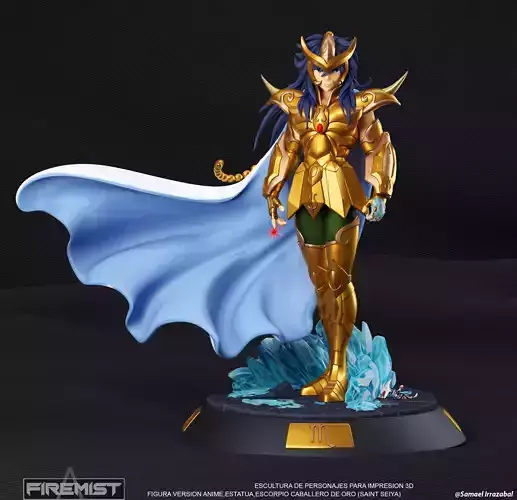 Saint Seiya Milo gold saint scorpio fanart 3D print model