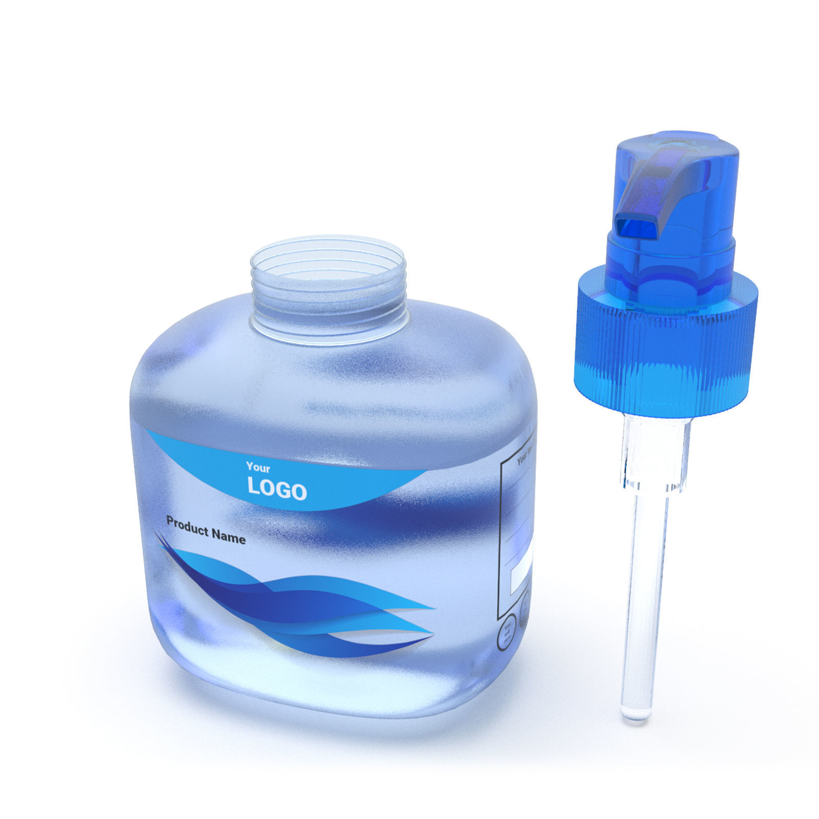 Pump Dispenser bottle 3D model_1