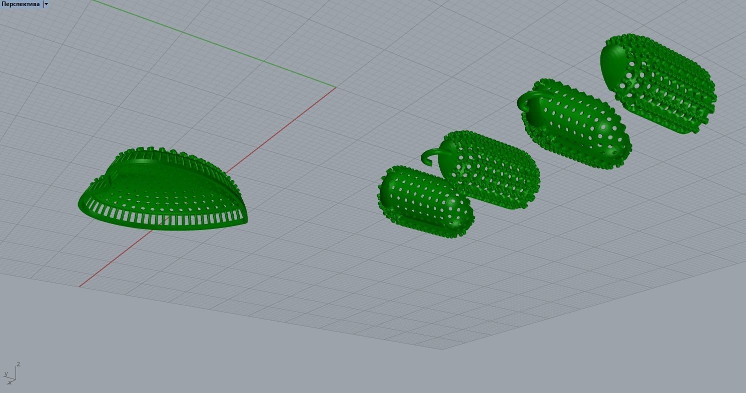 Heart pendant on a chain 3D print model_4