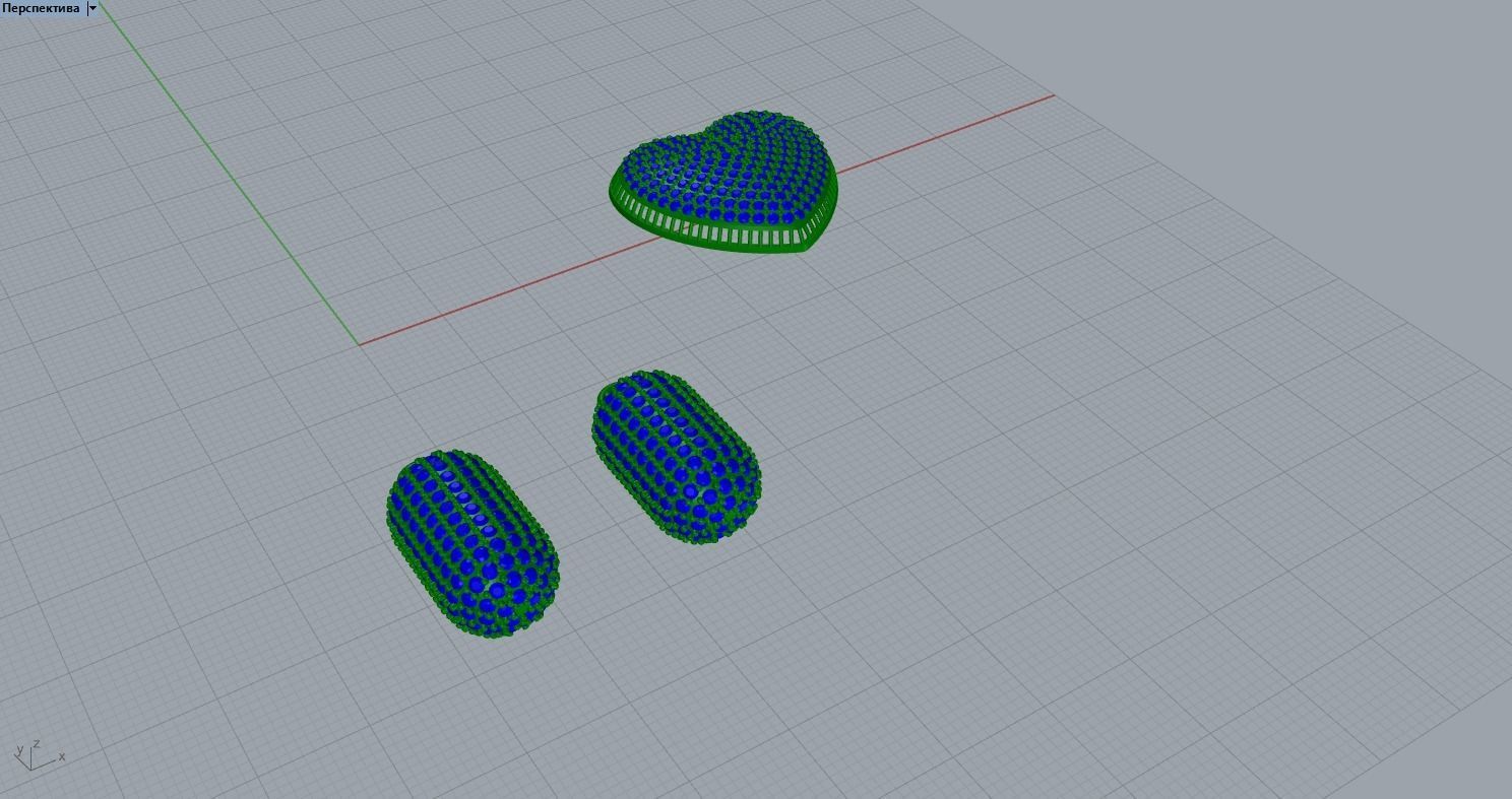 Heart pendant on a chain 3D print model_6