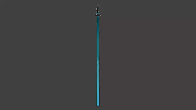 Lance-3 black and blue Low-poly 3D model