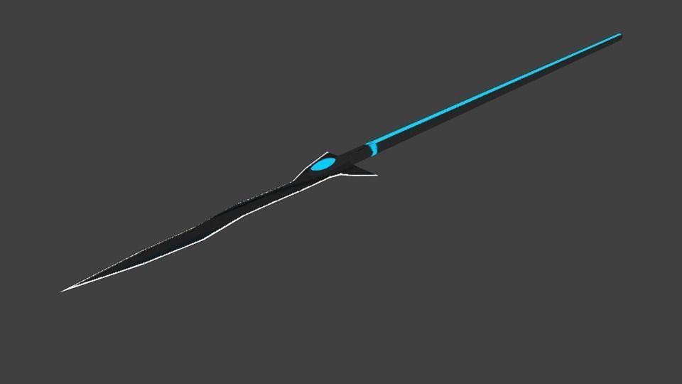 Lance-3 black and blue Low-poly 3D model_3