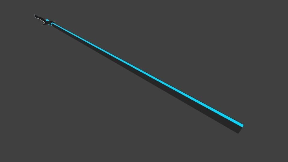 Lance-3 black and blue Low-poly 3D model_6