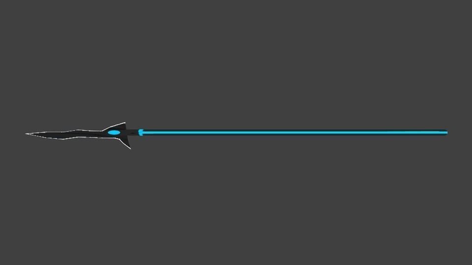 Lance-3 black and blue Low-poly 3D model_1