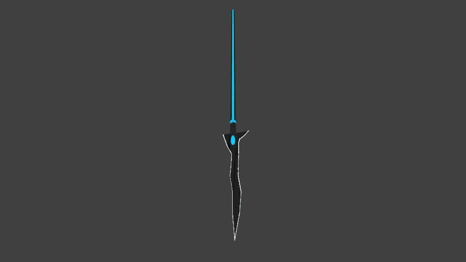 Lance-3 black and blue Low-poly 3D model_2