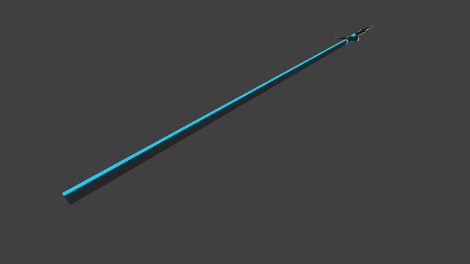 Lance-3 black and blue Low-poly 3D model_5