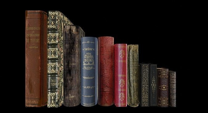 Old Books set 3D print model