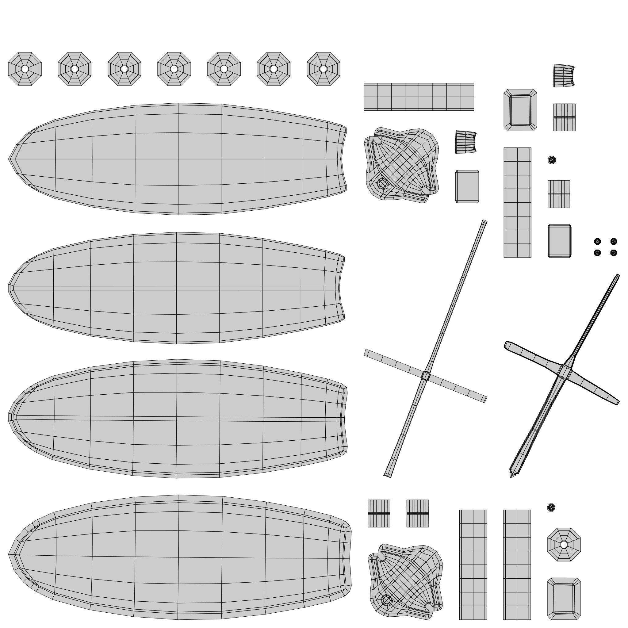 3d character Man Surfskate 3D model_11