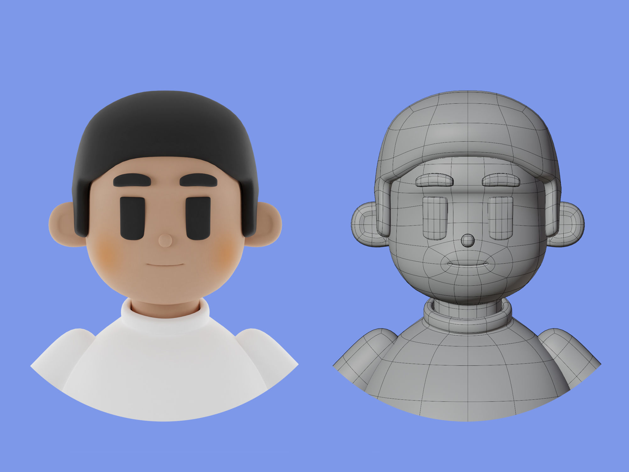 3d character Man Surfskate 3D model_2