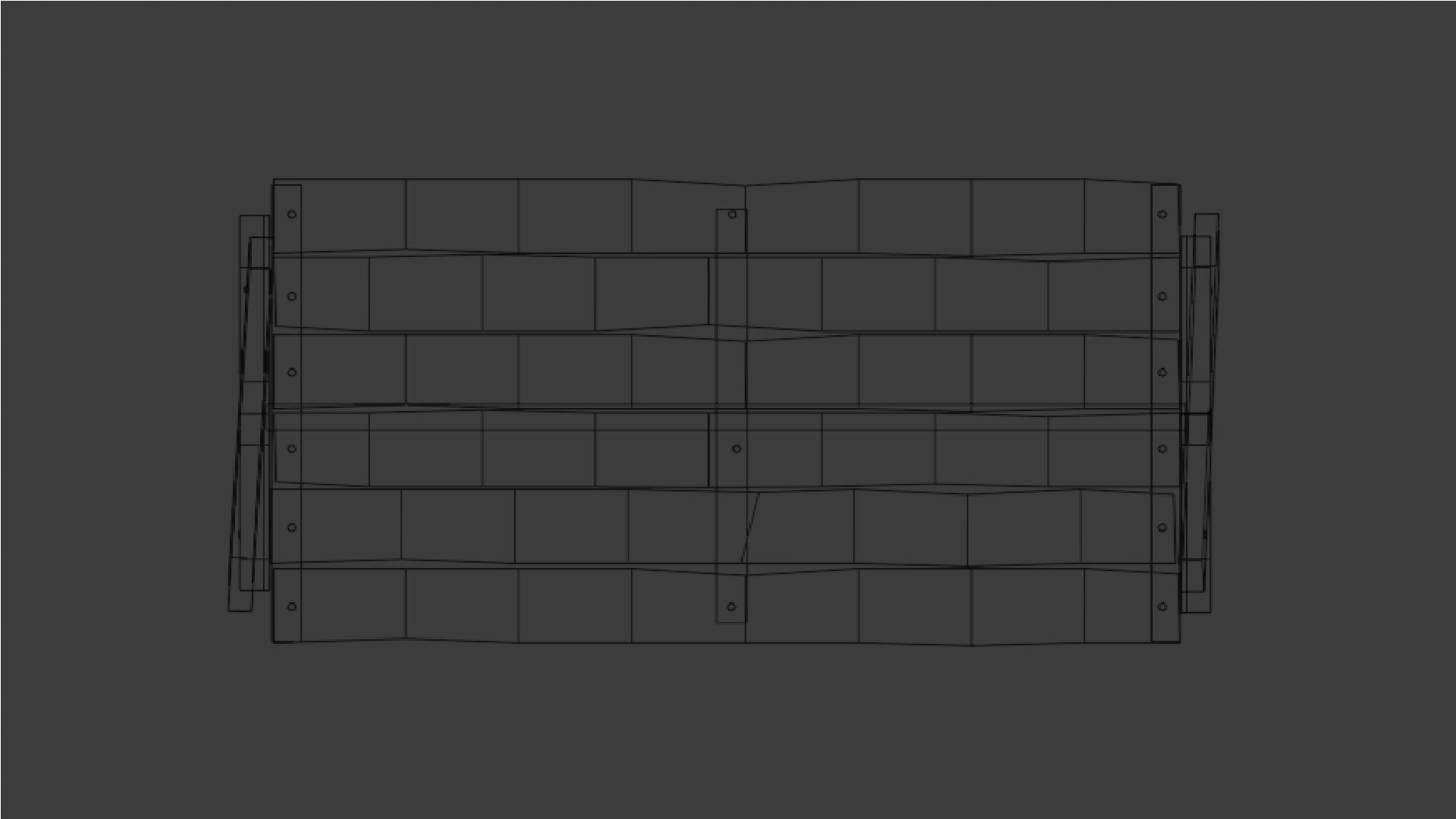 Old Wood Table Low-poly 3D model_8