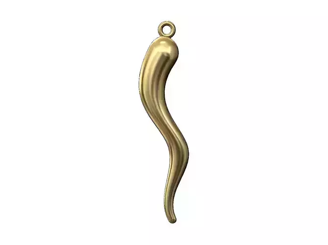Italian horn pendant and charm