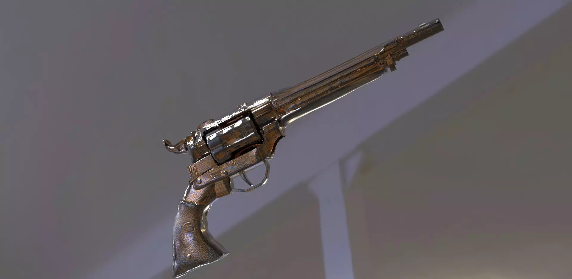 Revolver Western 3D model_0