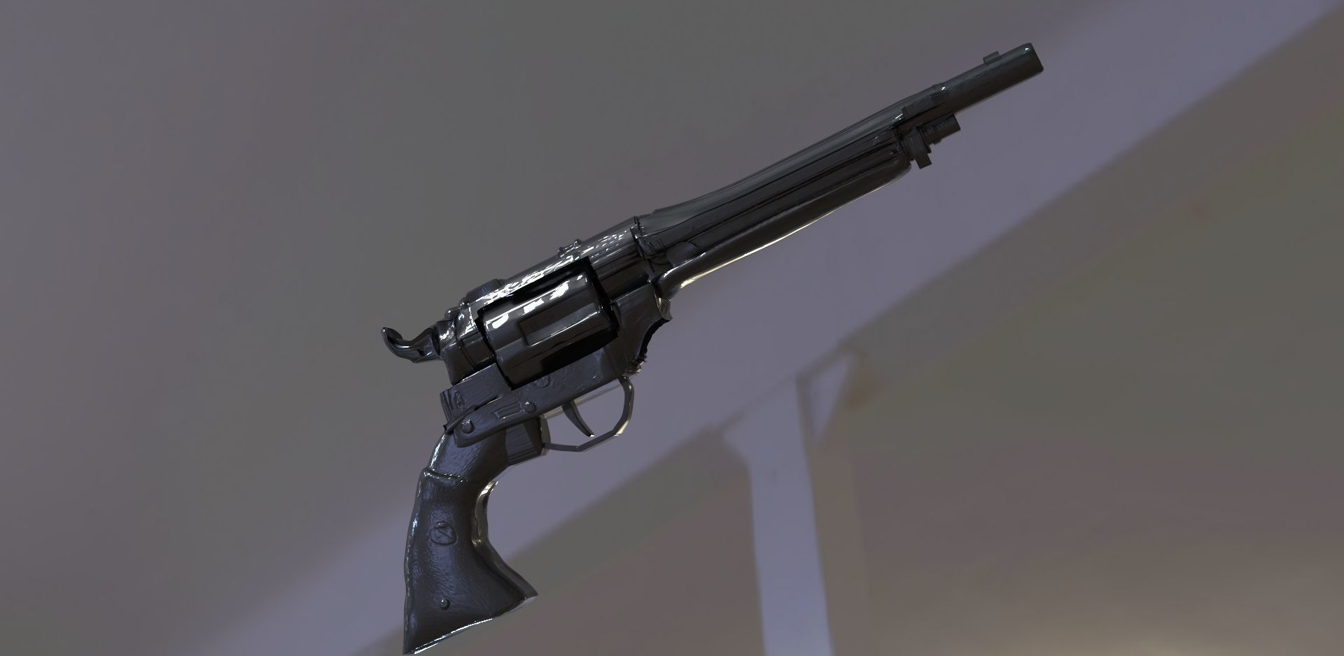 Revolver Western 3D model_2