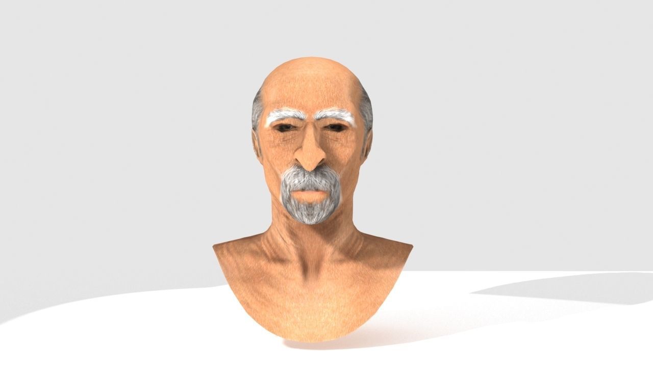 uncle head 3D print model_3