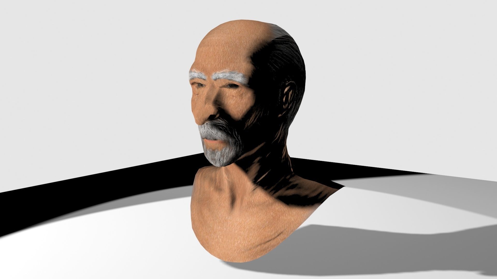 uncle head 3D print model_9