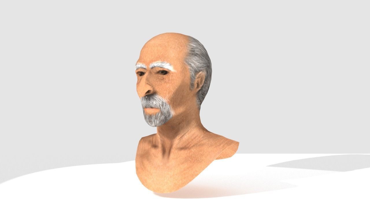 uncle head 3D print model_6