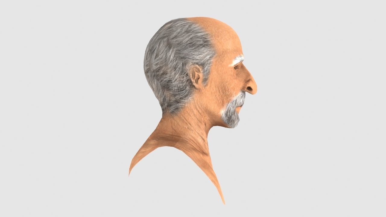 uncle head 3D print model_8